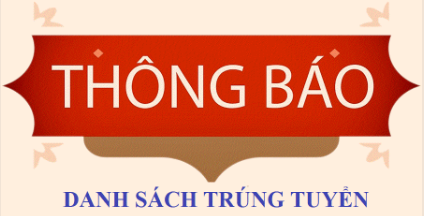 Danh sách trúng tuyến K48 hệ TC - THPT