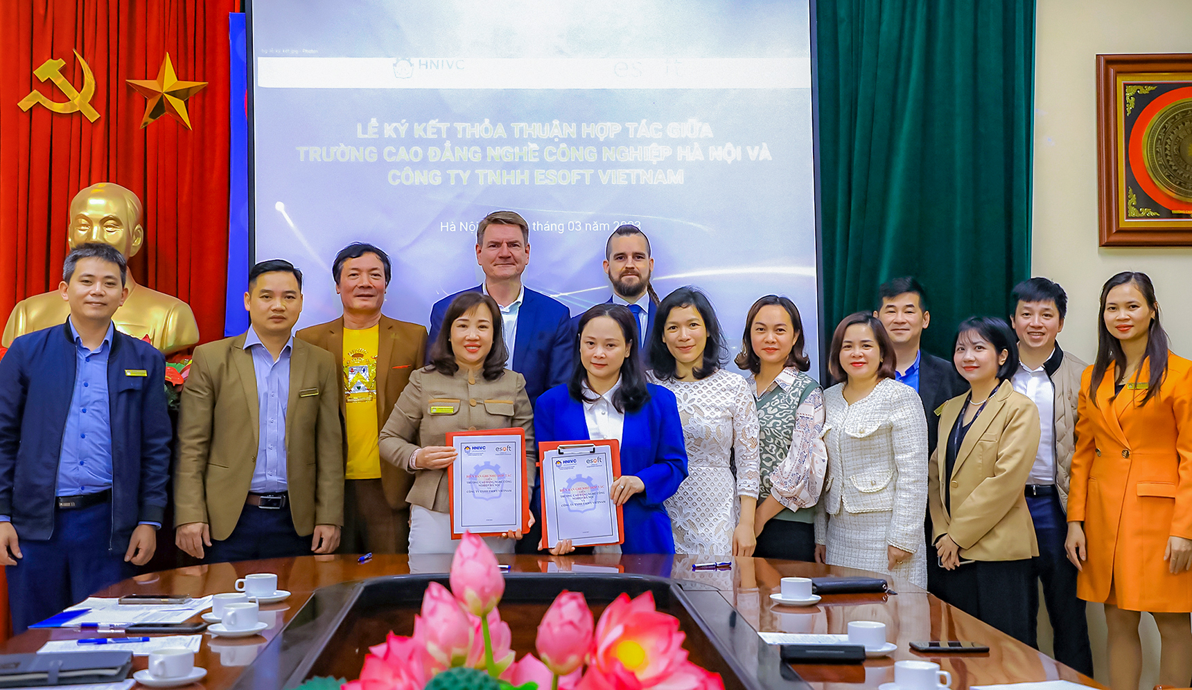Lễ ký kết thoả thuận hợp tác giữa tài go88
 và công ty tnhh esoft vietnam